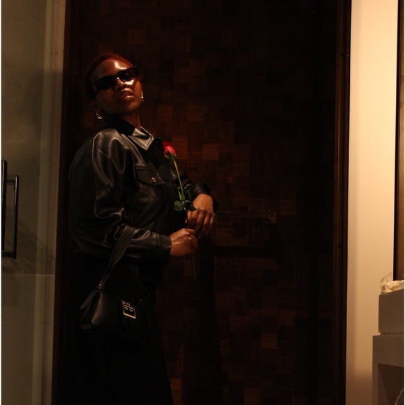 Short leather-effect jacket - Picture 13 of 13